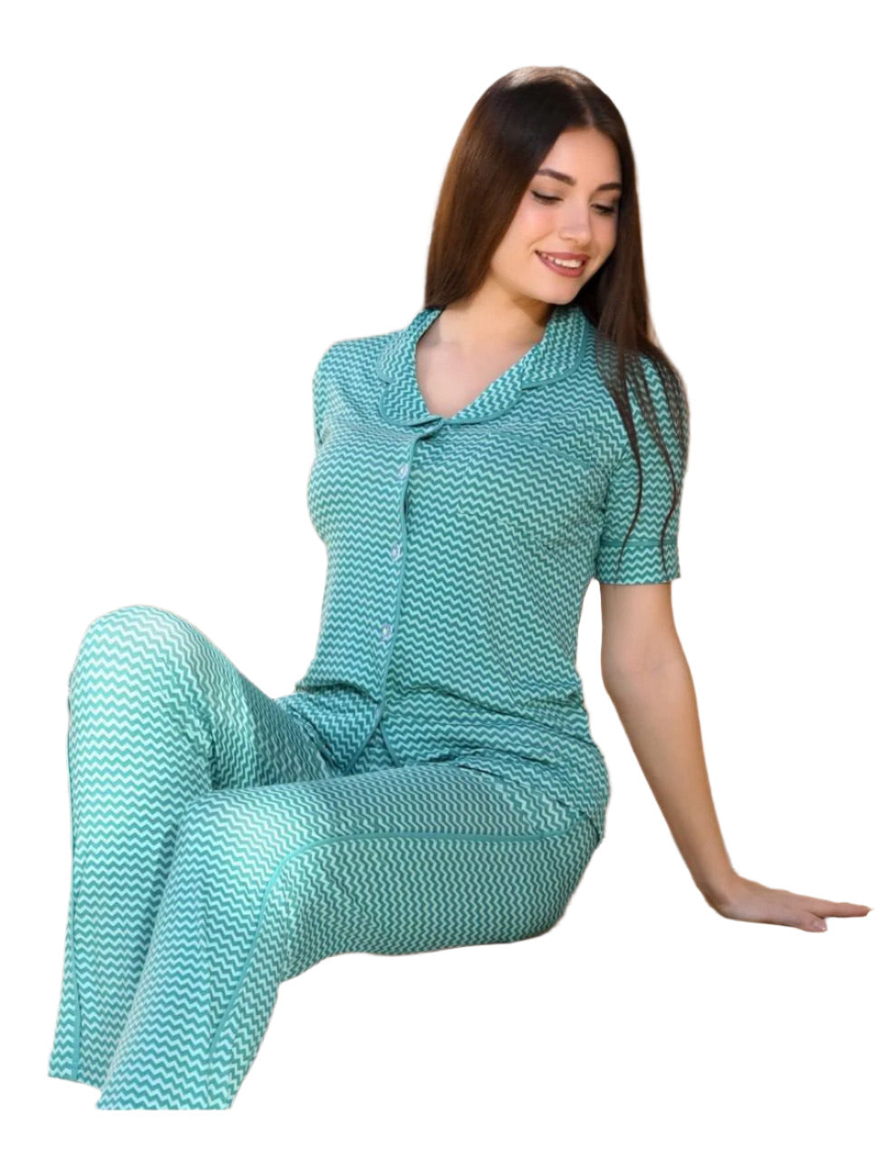 Z.pronto Olivia Half Sleeves Buttons Pajama Set